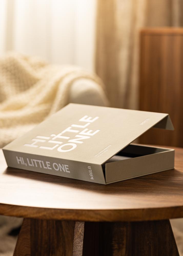KAILA HI LITTLE ONE Grey - Coffee Table Photo Album (60 Negre Pagini)