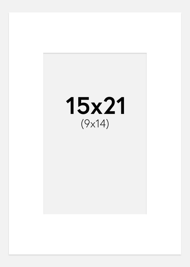 Paspartu Alb-cretă 15x21 cm (9x14 cm)