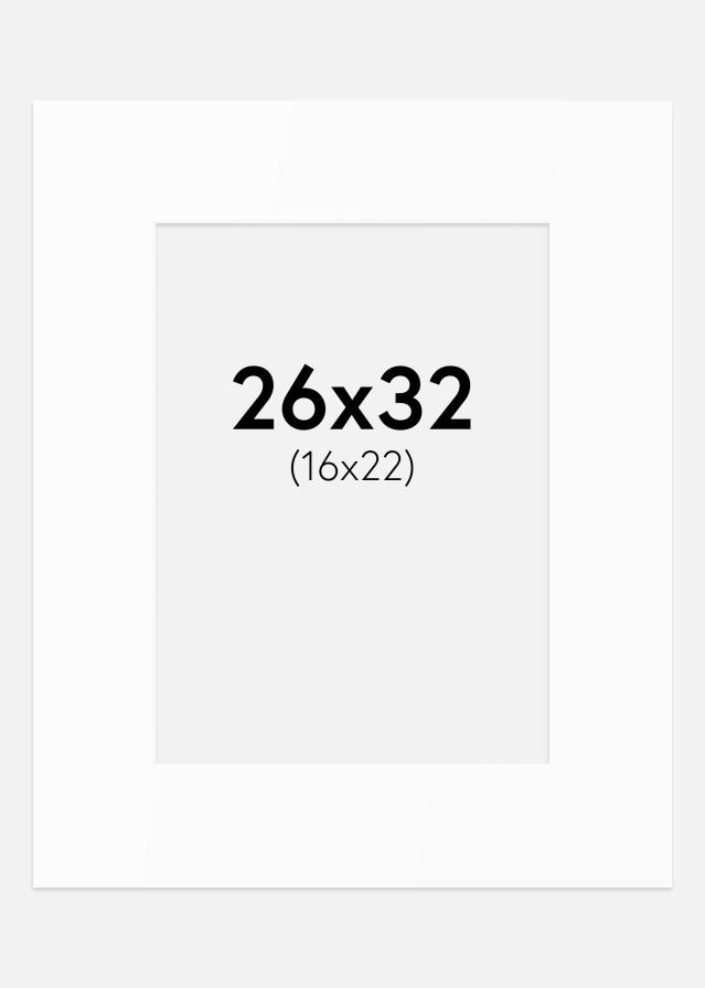 Paspartu Alb Standard (Miez Alb) 26x32 cm (16x22)