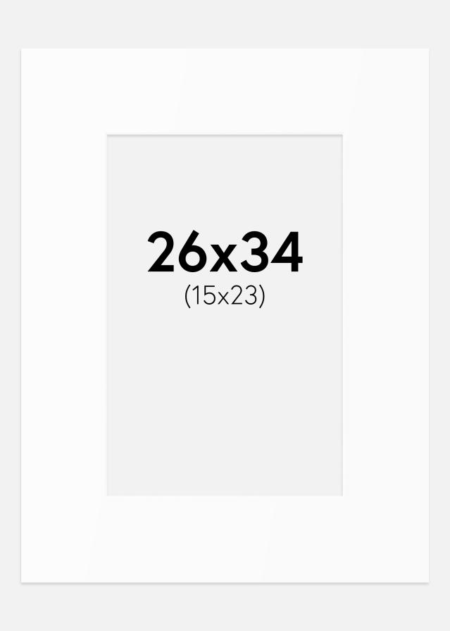 Paspartu Alb Standard (Miez Alb) 26x34 cm (15x23)