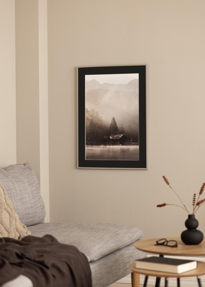 Ramă New Lifestyle Earth Grey 70x100 cm - Paspartu Negru 24x36 inches