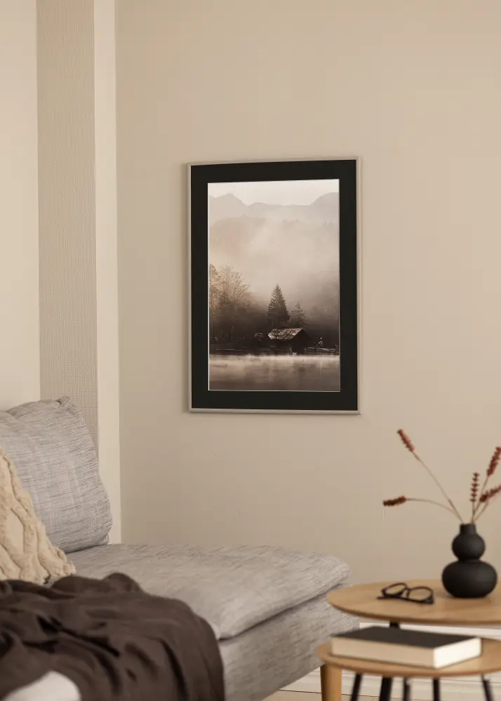 Ramă New Lifestyle Earth Grey 60x80 cm - Paspartu Negru 50x70 cm