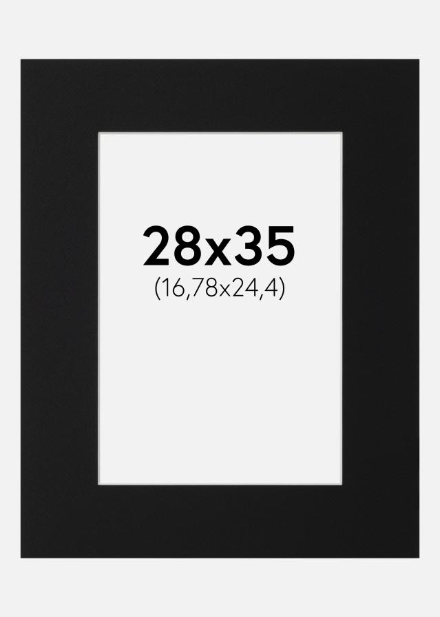 Paspartu Negru Standard (Miez Alb) 28x35 cm (16,78x24,4)