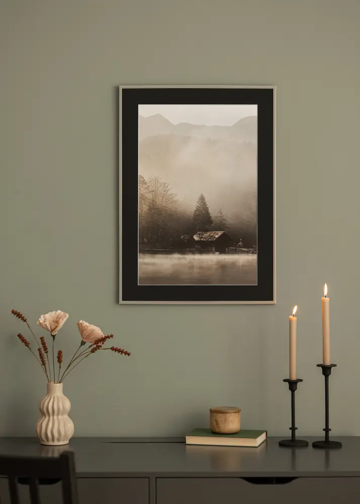 Ramă New Lifestyle Earth Grey 60x80 cm - Paspartu Negru 50x70 cm
