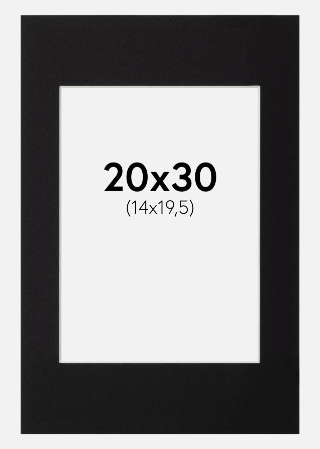 Paspartu Negru Standard Margine albă 20x30 cm (14x19,5)