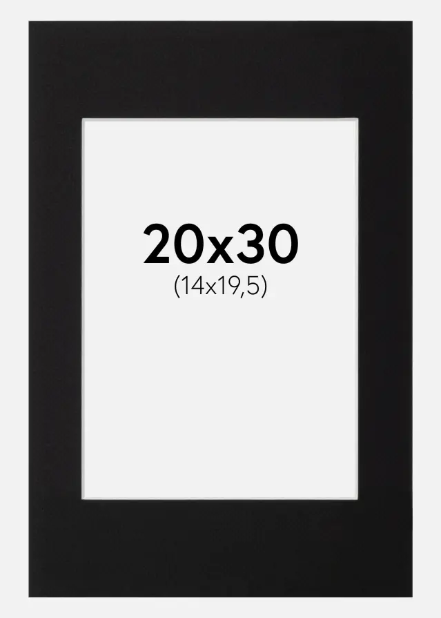 Paspartu Canson Negru Margine albă 20x30 cm (14x19,5)