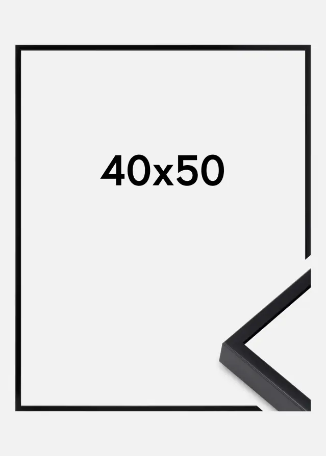 Rame din aluminiu Sticlă acrilică Negru 40x50 cm