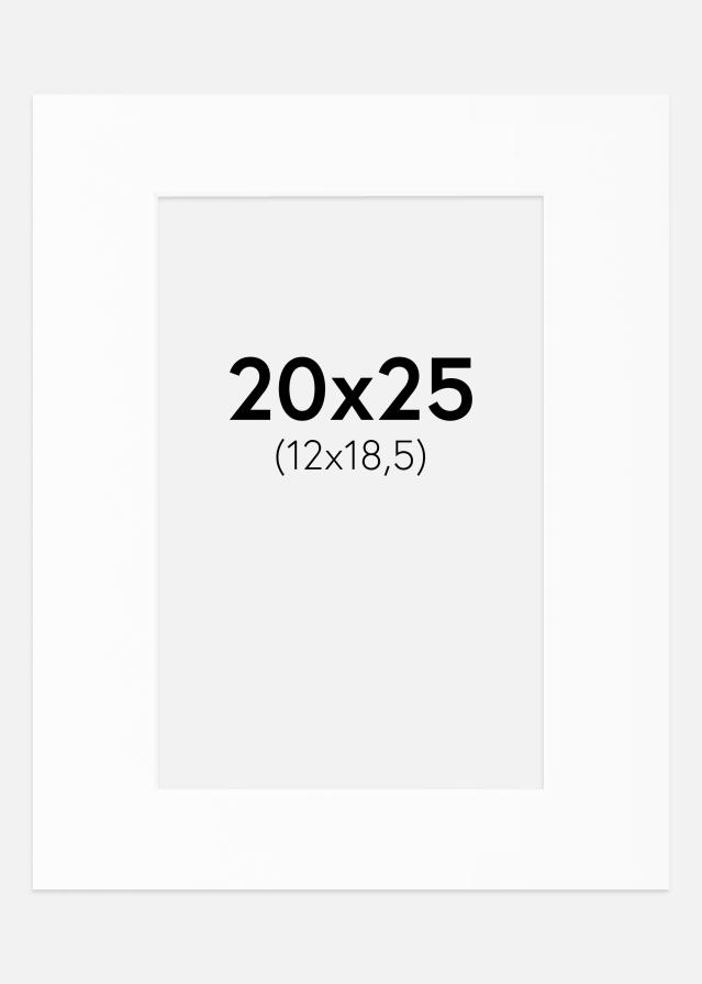 Paspartu Alb Standard Margine albă 20x25 cm (12x18,5)