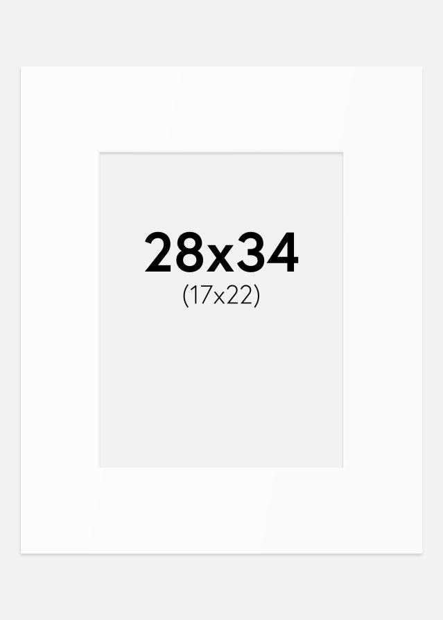 Paspartu Alb Standard (Miez Alb) 28x34 cm (17x22)