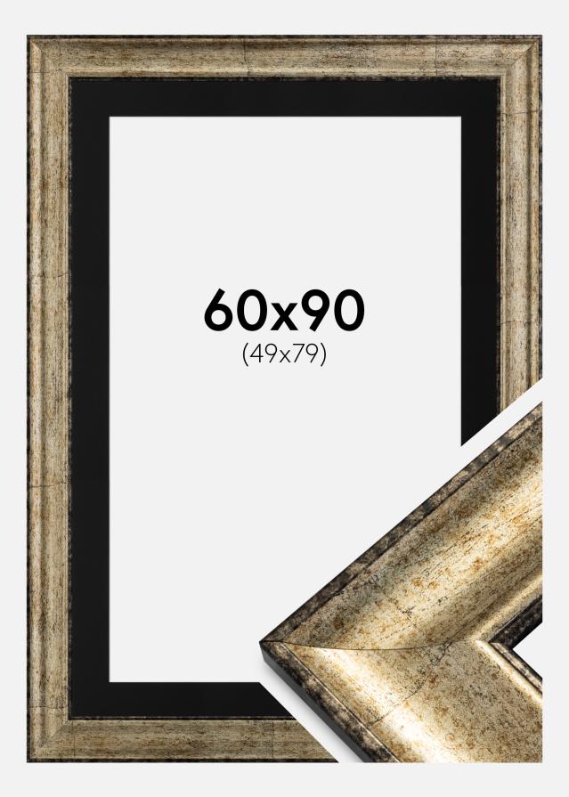 Ramă Saltsjöbaden Auriu antic 60x90 cm - Paspartu Negru 50x80 cm