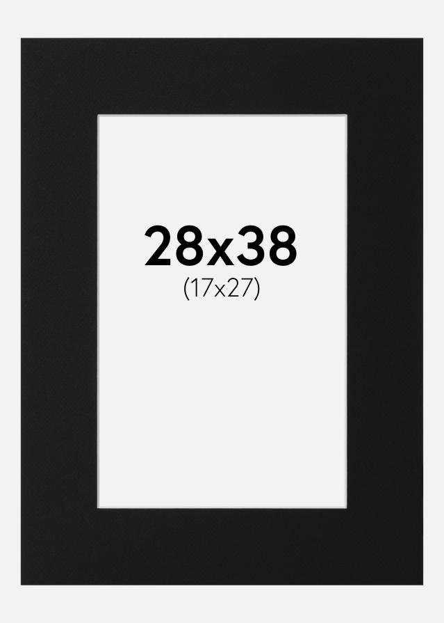 Paspartu Negru Standard (Miez Alb) 28x38 cm (17x27)