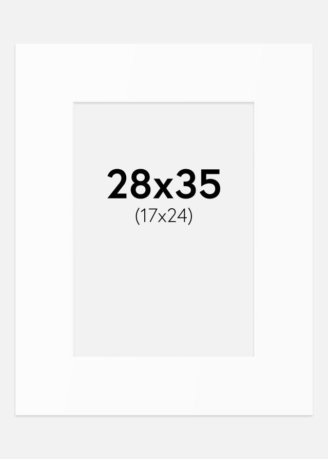 Paspartu Alb Standard (Miez Alb) 28x35 cm (17x24)