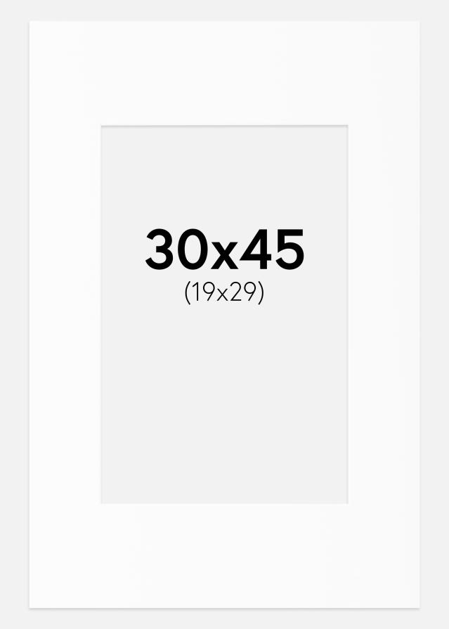 Paspartu Alb Standard Margine albă 30x45 cm (19x29)