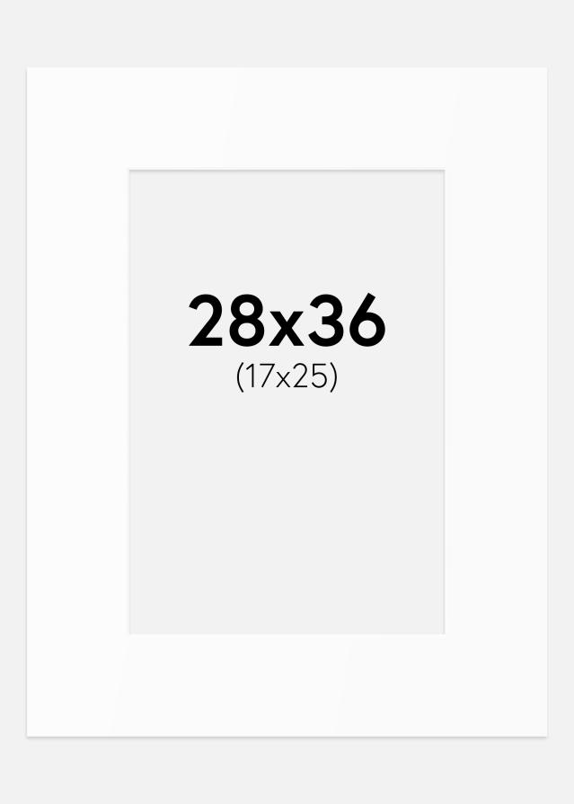 Paspartu Alb Standard (Miez Alb) 28x36 cm (17x25)