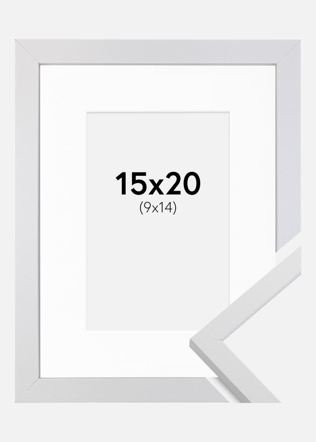 Ramă Trendy Alb 15x20 cm - Paspartu Alb 10x15 cm