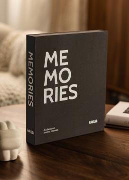KAILA MEMORIES Black/White - Coffee Table Photo Album (60 Negre Pagini)