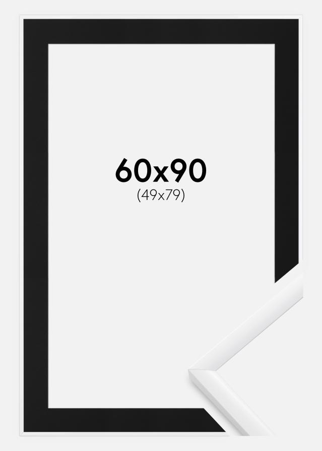 Ramă New Lifestyle Alb 60x90 cm - Paspartu Negru 50x80 cm