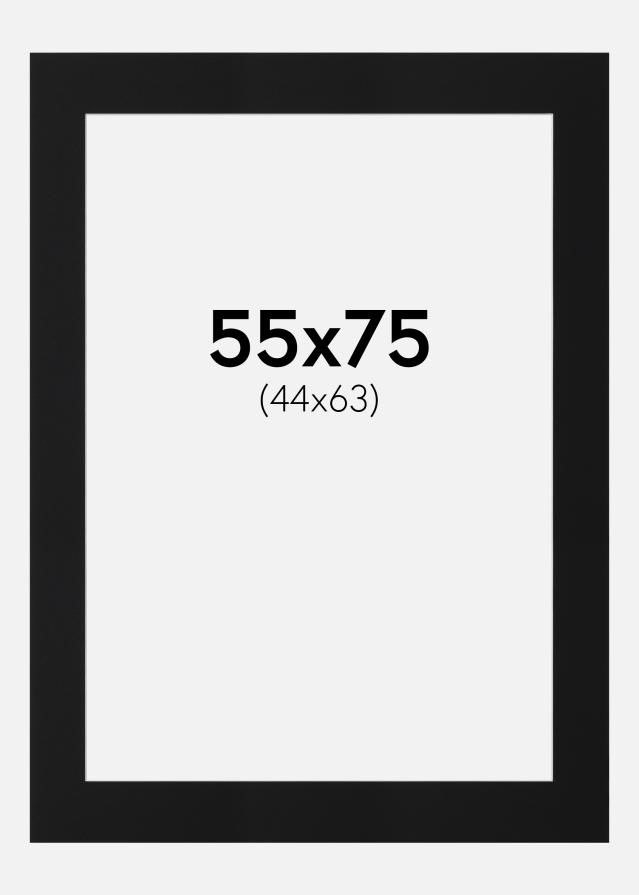 Paspartu Negru Standard (Miez Alb) 55x75 cm (44x63)