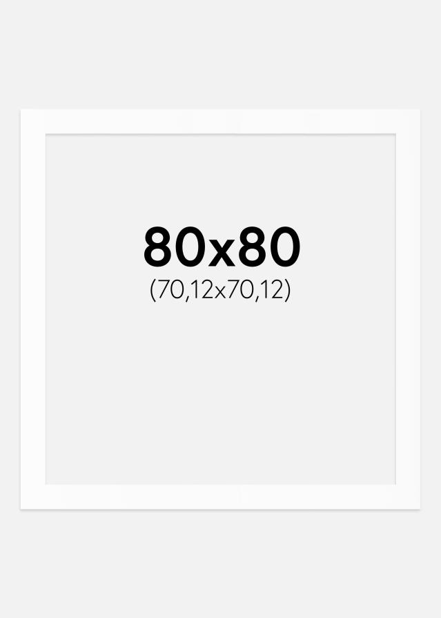 Paspartu Alb Standard (Miez Alb) 80x80 cm (70,12x70,12)