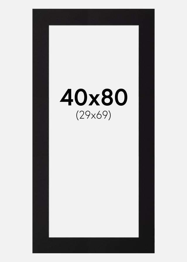 Paspartu Canson Negru Margine albă 40x80 cm (29x69)