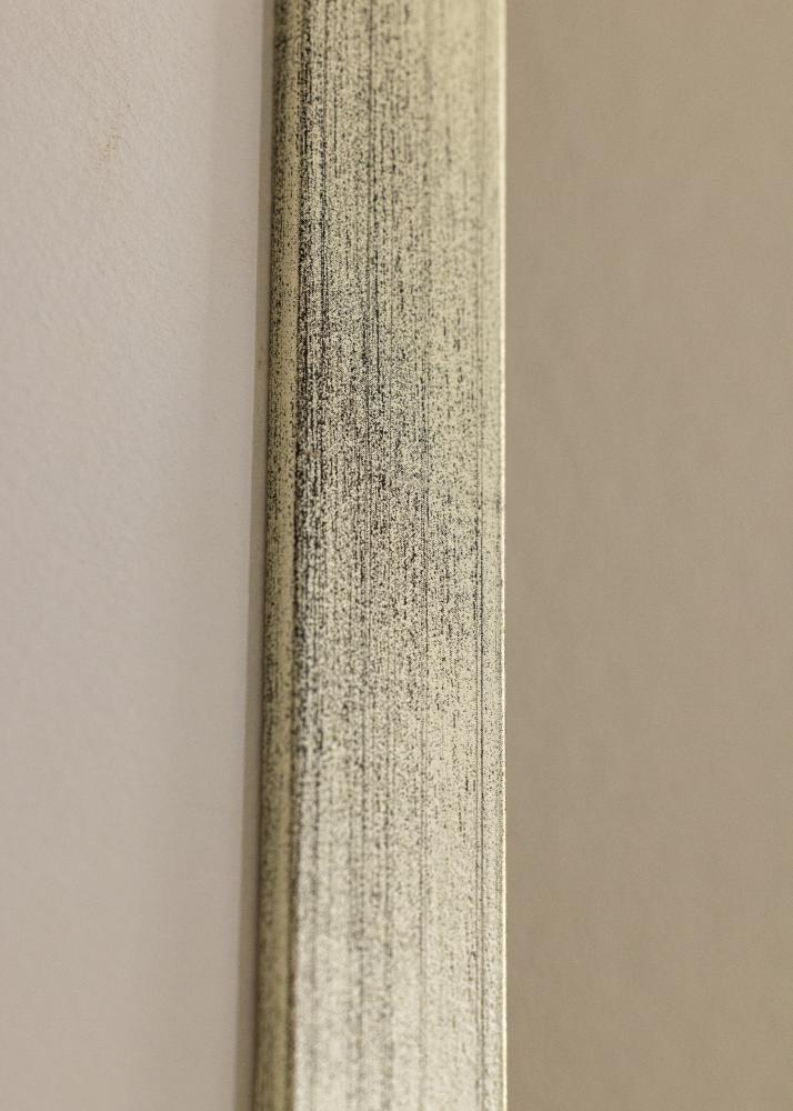 Ramă Stilată Argintiu 70x100 cm - Paspartu Alb 62x93 cm