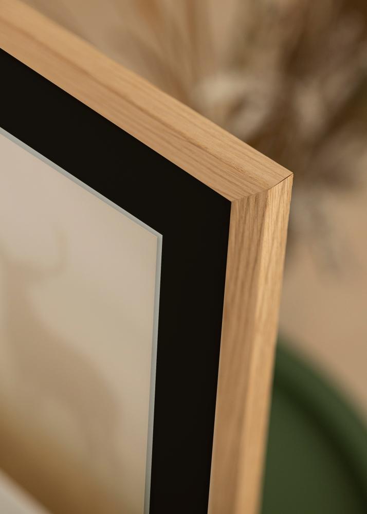 Ramă Oak Wood 60x90 cm - Paspartu Negru 40x70 cm