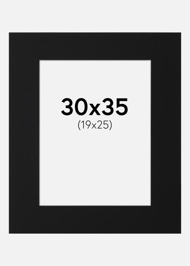 Paspartu Negru Standard (Miez Alb) 30x35 cm (19x25)