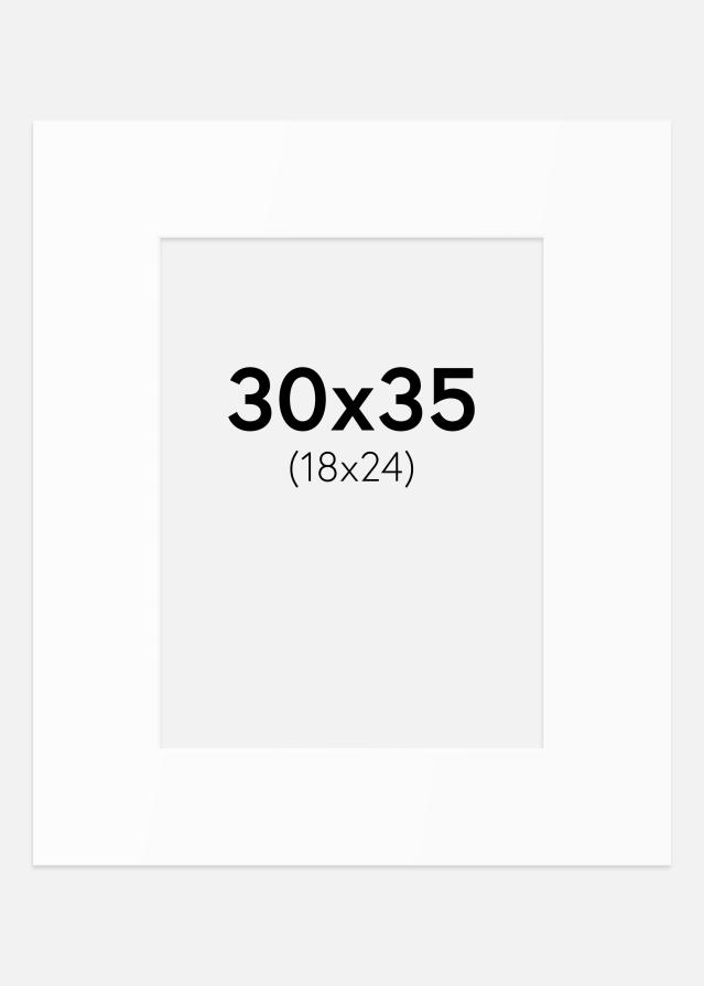 Paspartu Alb Standard (Miez Alb) 30x35 cm (18x24)