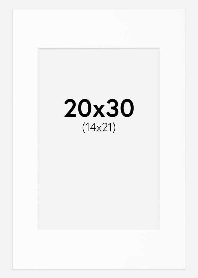 Paspartu Alb Standard Margine albă 20x30 cm (14x21)