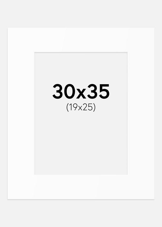 Paspartu Alb Standard (Miez Alb) 30x35 cm (19x25)