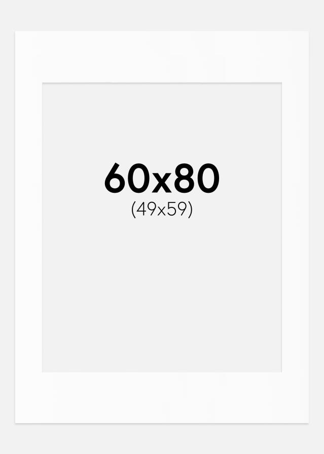 Paspartu Alb Standard Margine albă 60x80 cm (49x59)