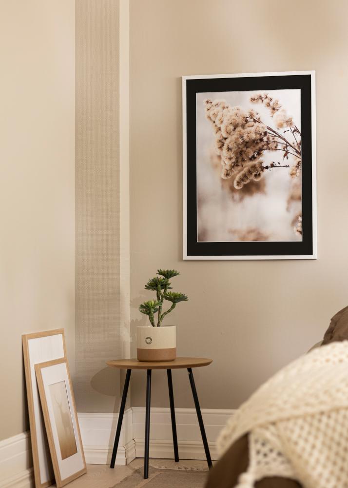 Ramă Trendy Alb 20x25 cm - Paspartu Negru 14x18 cm