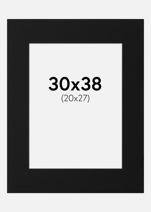 Paspartu Negru Standard (Miez Alb) 30x38 cm (20x27)