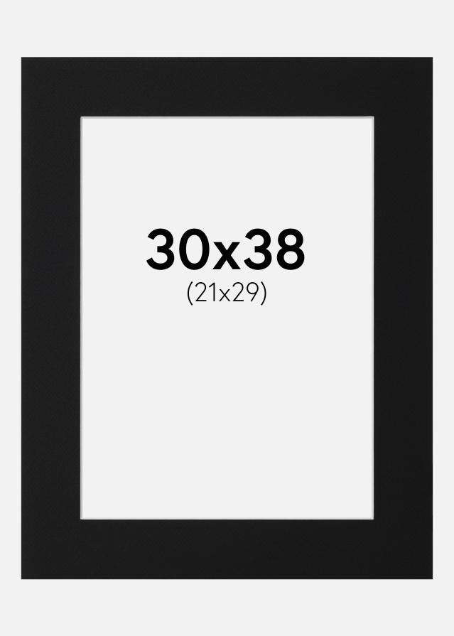 Paspartu Negru Standard (Miez Alb) 30x38 cm (21x29)