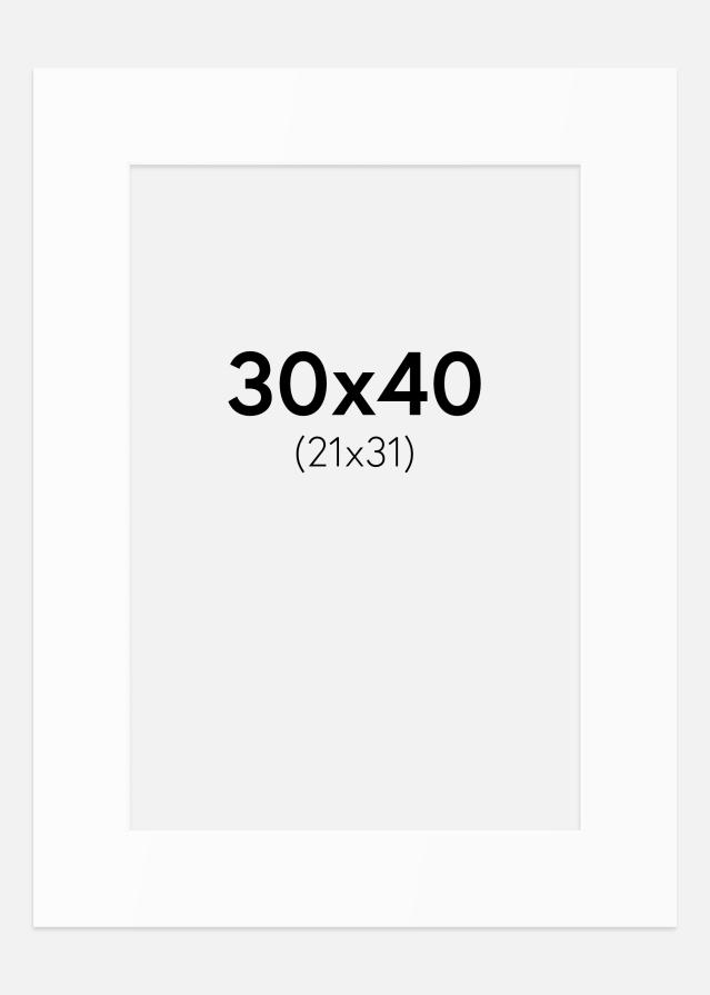 Paspartu Alb Standard (Miez Alb) 30x40 cm (21x31)