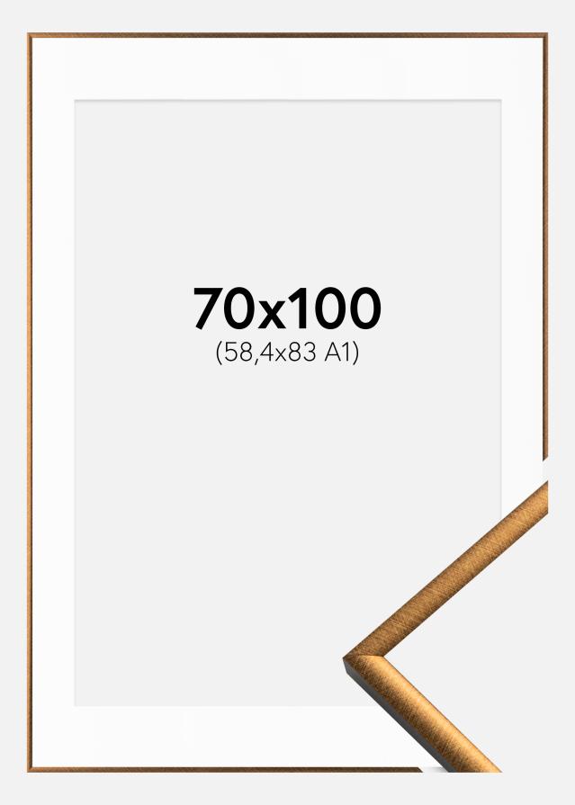 Ramă New Lifestyle Bronz 70x100 cm - Paspartu Alb 59,4x84 cm (A1)