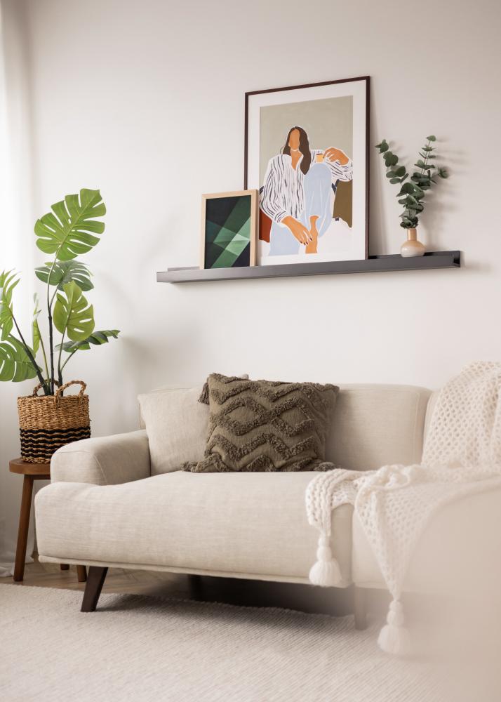 KAILA Poliță pentru Tablouri Neagră 130 cm