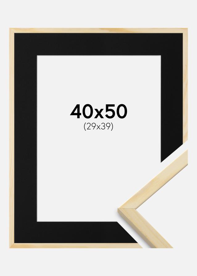 Ramă Galant Lemn de pin 40x50 cm - Paspartu Negru 30x40 cm