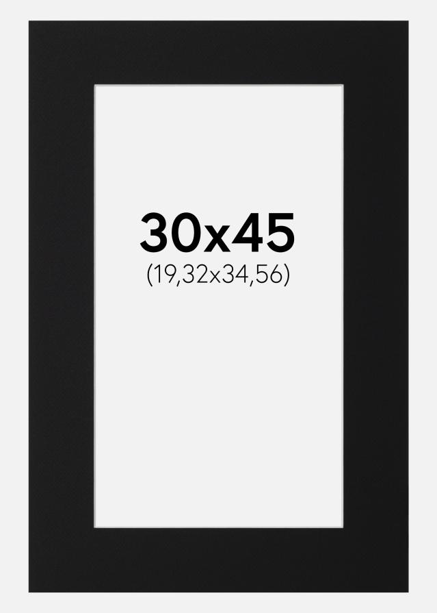 Paspartu Negru Standard (Miez Alb) 30x45 cm (19,32x34,56)