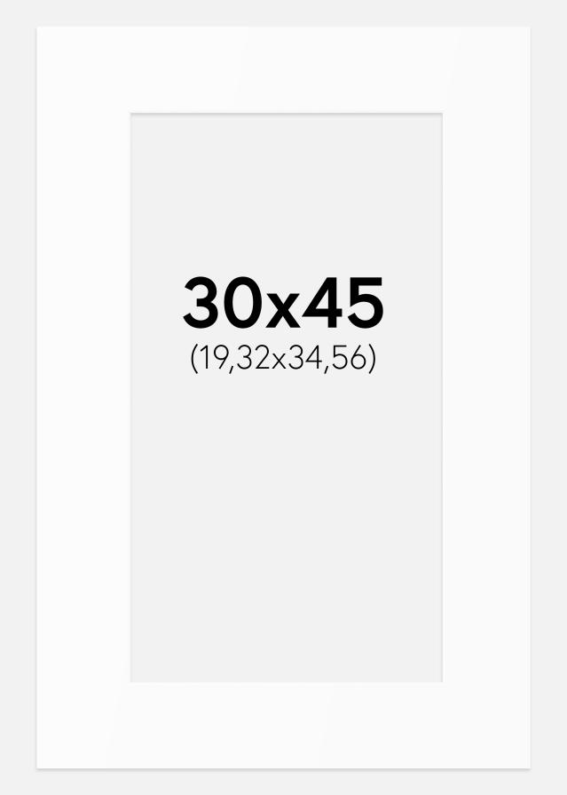 Paspartu Alb Standard (Miez Alb) 30x45 cm (19,32x34,56)