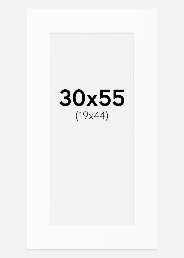 Paspartu Alb Standard (Miez Alb) 30x55 cm (19x44)