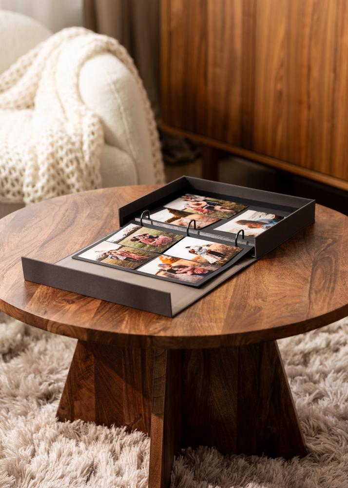 KAILA THE STORY OF US Creme - Coffee Table Photo Album (60 Negre Sidor)