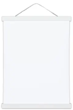 Agățătoare pentru postere Alb - 100 cm