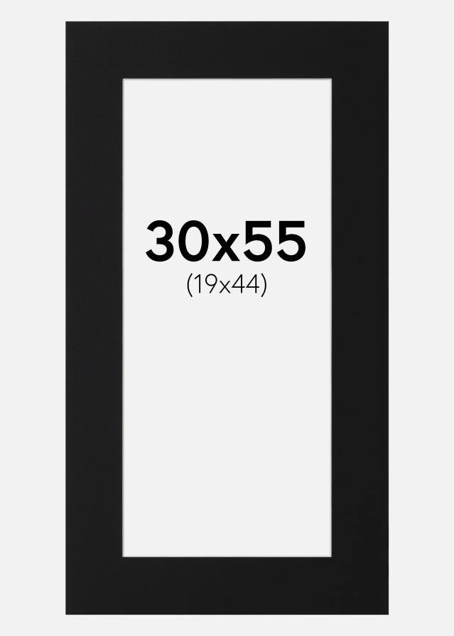Paspartu Negru Standard (Miez Alb) 30x55 cm (19x44)
