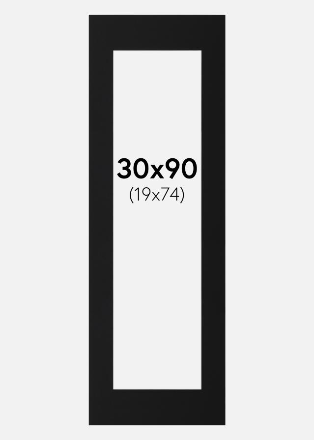 Paspartu Negru Standard (Miez Alb) 30x90 cm (19x74)