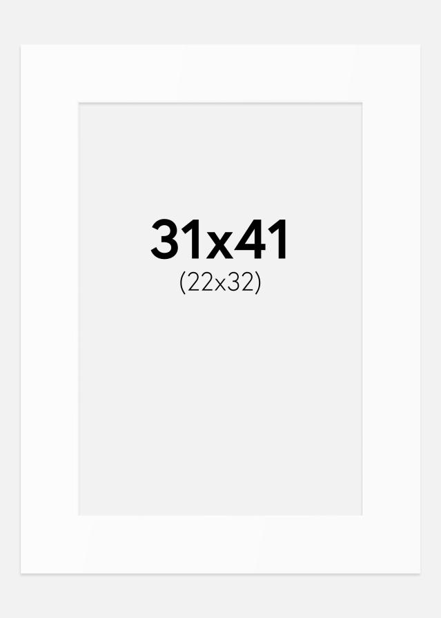 Paspartu Alb Standard (Miez Alb) 31x41 cm (22x32)