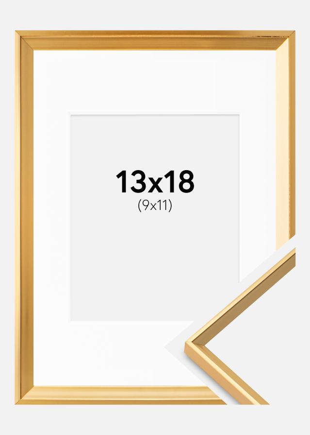 Ramă Desire Auriu 13x18 cm - Paspartu Alb 10x12 cm
