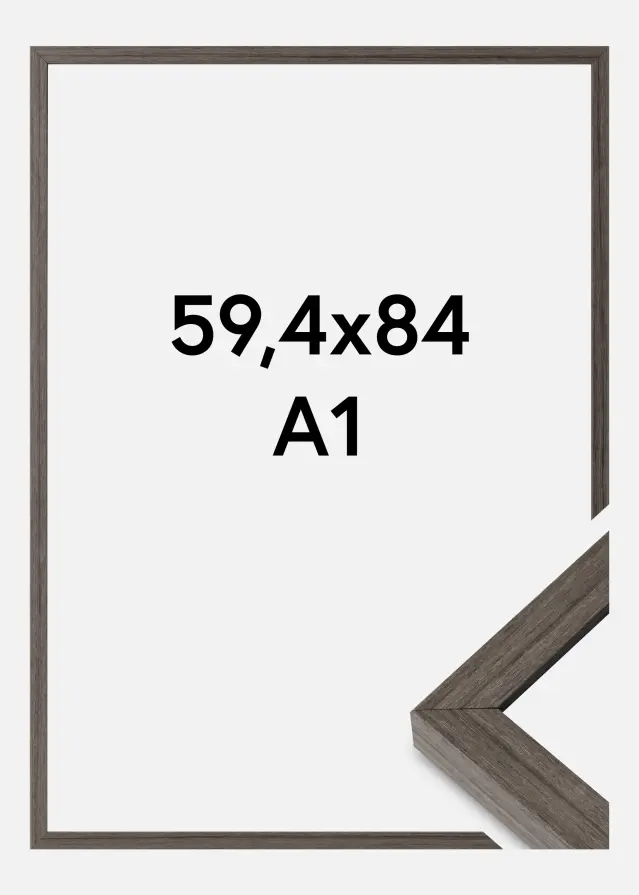 Ramă Hermes Sticlă acrilică Grey Oak 59,4x84 cm (A1)