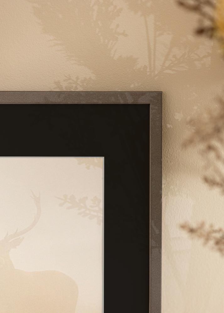 Ramă Edsbyn Grafit 40x60 cm - Paspartu Negru 32,9x48,3 cm (A3+)