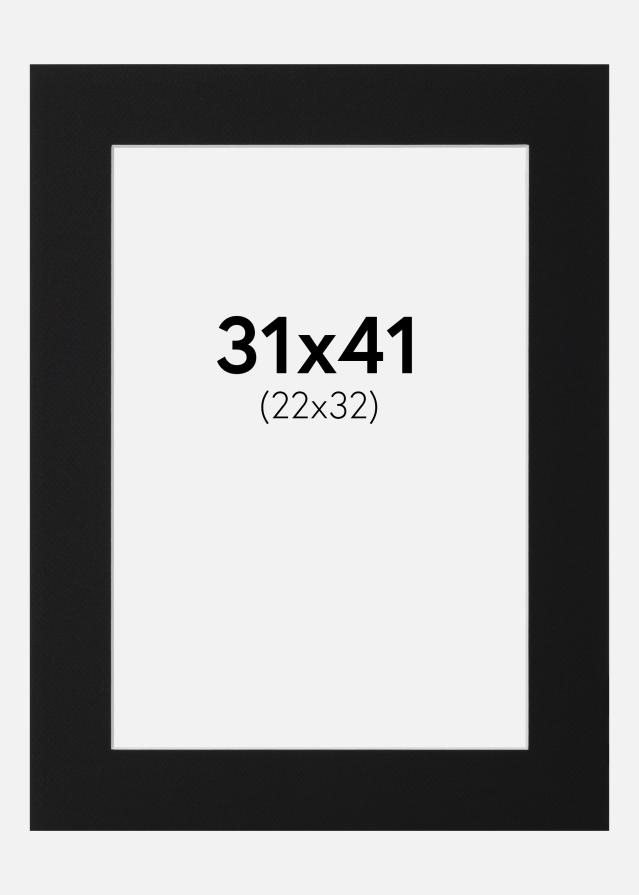 Paspartu Negru Standard (Miez Alb) 31x41 cm (22x32)